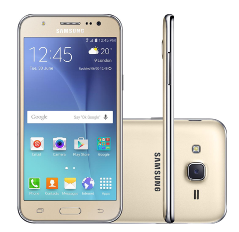 Smartphone Samsung Galaxy J5 Duos Dual Chip Android 5.1 Tela 5" 16GB 4G Wi-Fi Câmera 13MP - Dourado